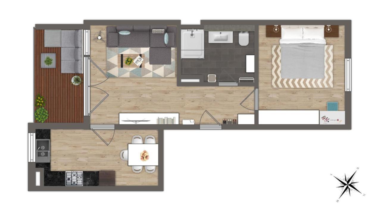 מצינגן Ferienwohnung Outletcity מראה חיצוני תמונה
